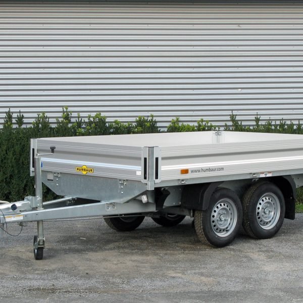 Humbaur Pritschenhochlader HT203116 – 10 Anbindebügel – Ladefläche 310 × 165 cm – 2000 kg – Tandemachser – Ansicht 1