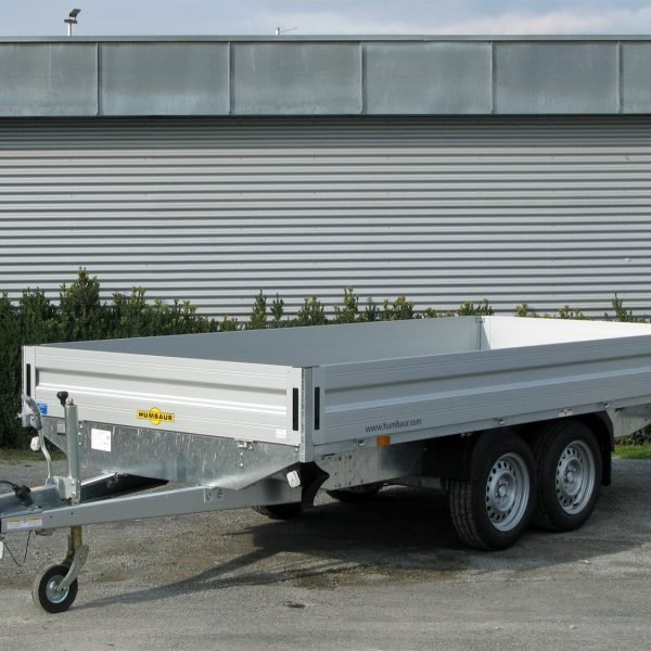 Humbaur Pritschenhochlader HT304121 – 12 Anbindebügel – Ladefläche 410 × 210 cm – 3000 kg – Tandemachser – Ansicht 1