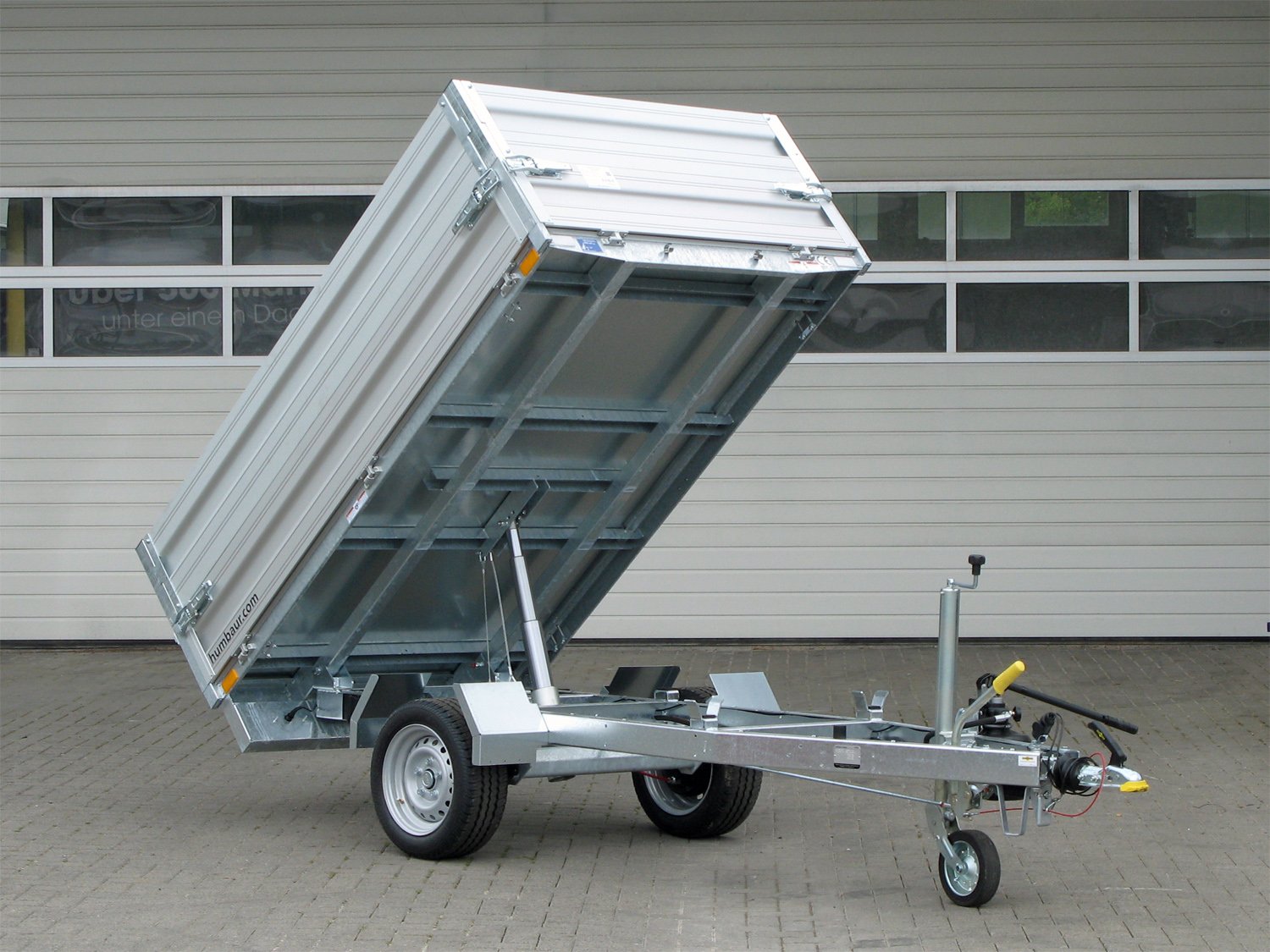 Humbaur Rückwärtskipper HUK 152314 – BW Aufsatz - FLEX e Pump – Ladefläche 230 × 140 cm – 1500 kg – Einachser – Ansicht 2