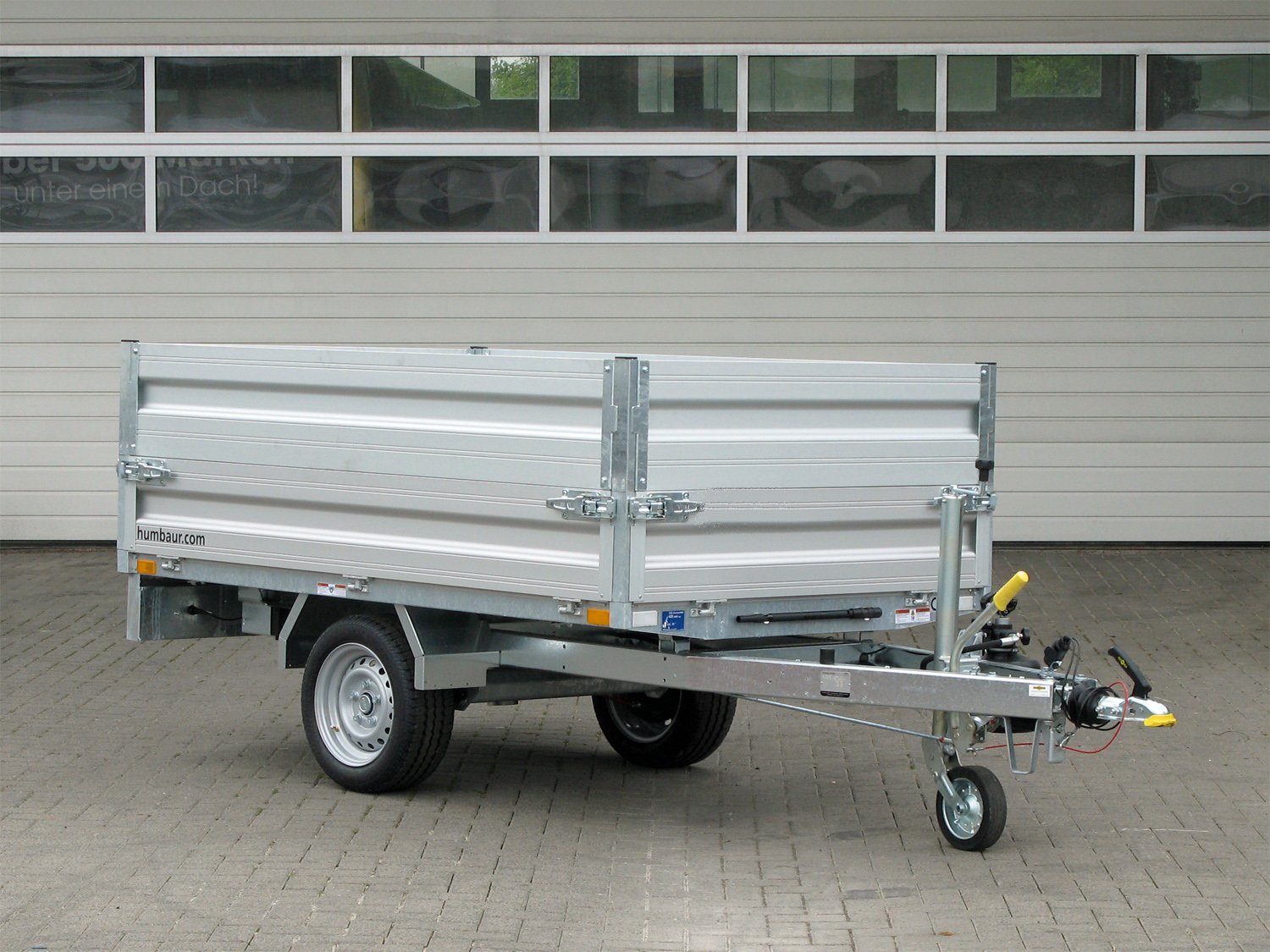 Humbaur Rückwärtskipper HUK 152314 – BW Aufsatz - FLEX e Pump – Ladefläche 230 × 140 cm – 1500 kg – Einachser – Ansicht 3
