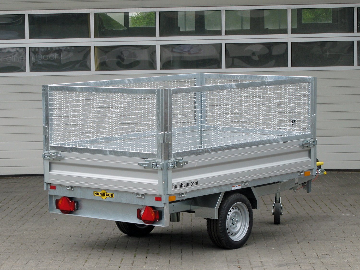 Humbaur Rückwärtskipper HUK 152314 – Gitteraufsatz – Ladefläche 230 × 140 cm – 1500 kg – Einachser – Ansicht 4