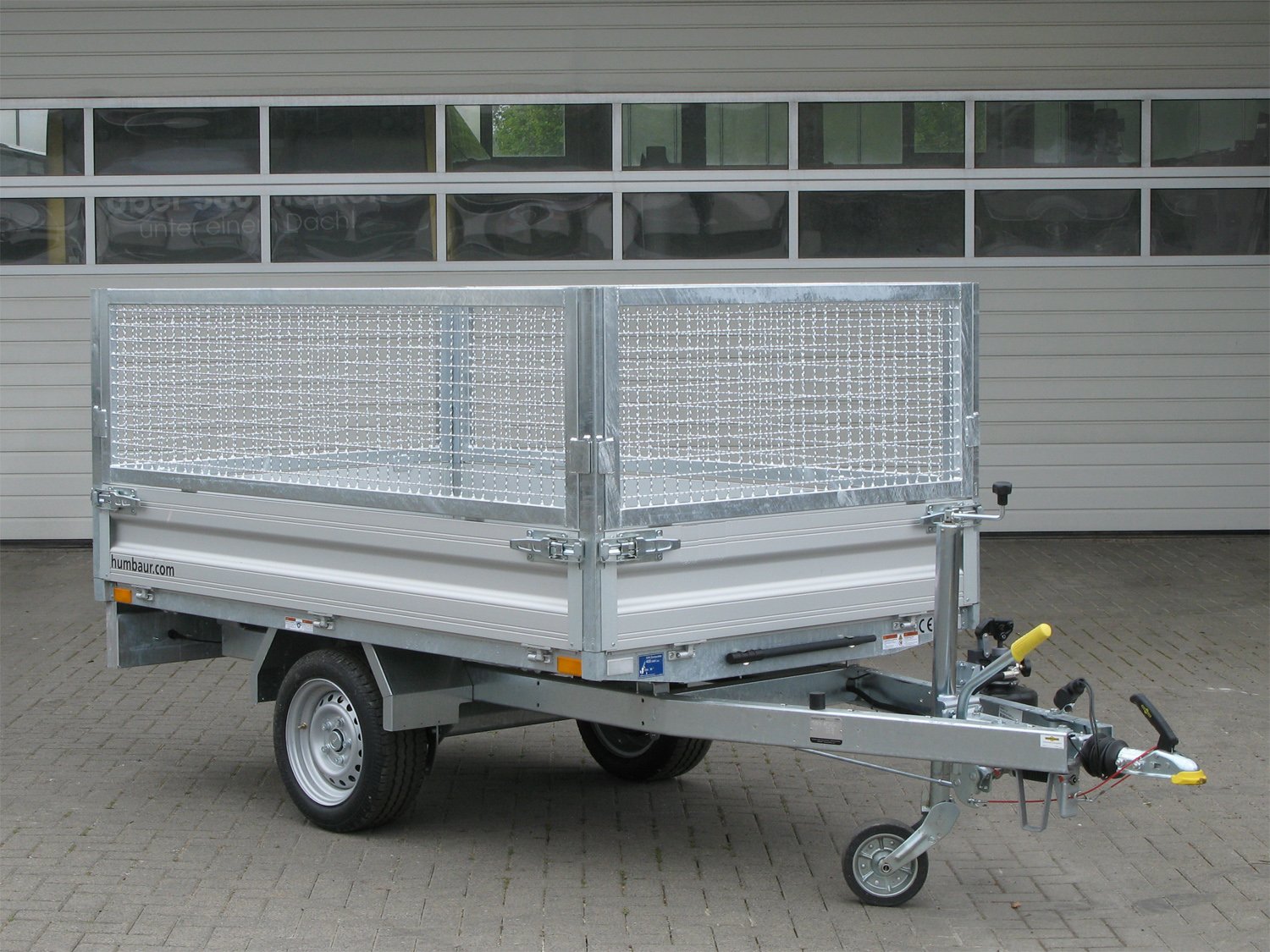 Humbaur Rückwärtskipper HUK 152314 – Gitteraufsatz – Ladefläche 230 × 140 cm – 1500 kg – Einachser – Ansicht 5