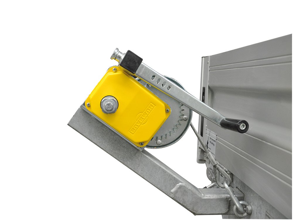 Humbaur Universaltransporter Universal 3000 – Seilwinde, Alu Bordwände 350mm, Auffahrbohlen – Ladefläche 400 × 203 cm – 3000 kg – Tandemachser – Ansicht 3