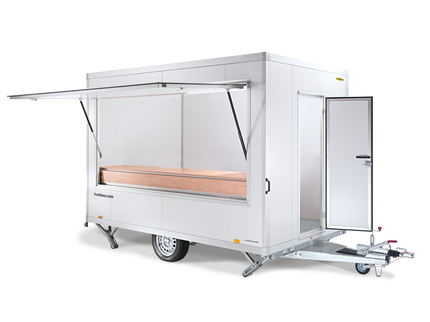 Humbaur Verkaufsanhänger HVK 15 37 22 - 24 PF30 – Ladefläche 369 × 213 cm – 1500 kg – Einachser – Ansicht 2