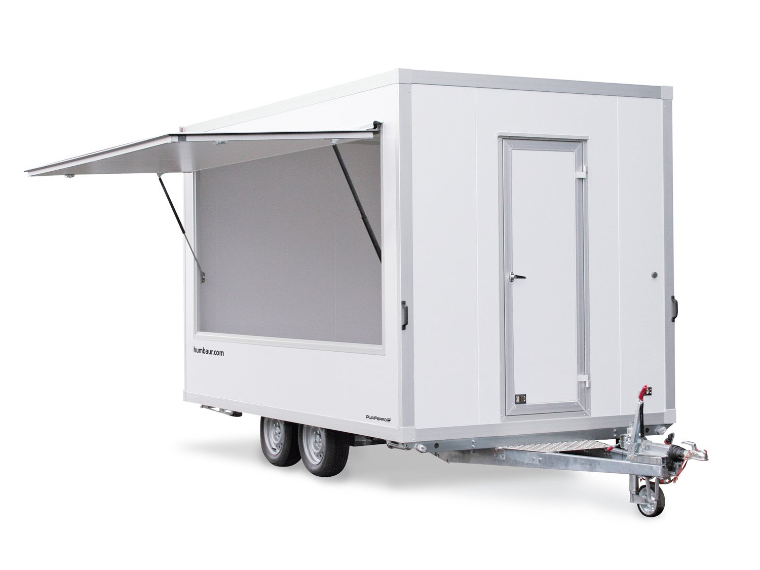 Humbaur Verkaufsanhänger HVK 20 42 22 - 24 PF30 – Ladefläche 419 × 213 cm – 2000 kg – Tandemachser – Ansicht 1