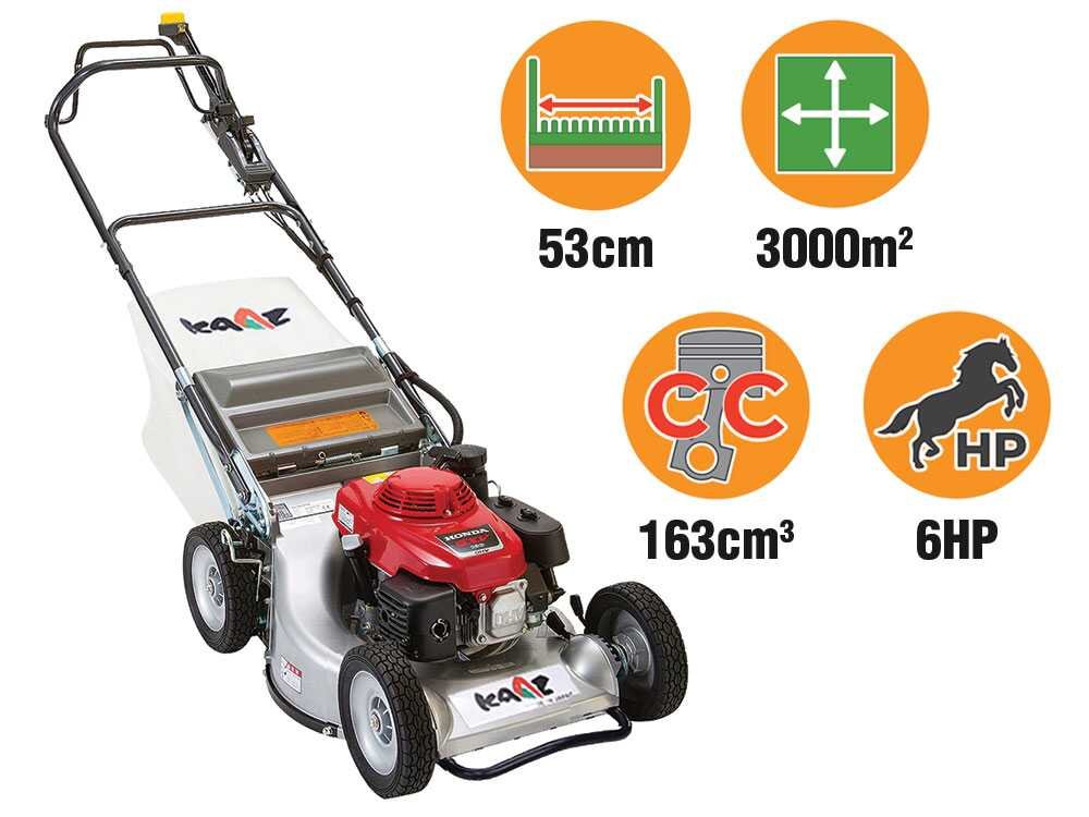 KAAZ LM 5360 HXA HST PRO Benzin-Rasenmäher – 53 cm Schnittbreite – Heckantrieb – mit Fangkorb – Ansicht 3