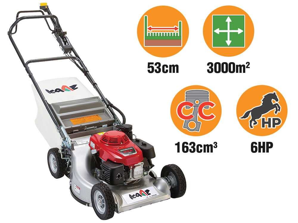 KAAZ LM 5360 HXA Benzin-Rasenmäher – 53 cm Schnittbreite – Heckantrieb – mit Fangkorb – Ansicht 4