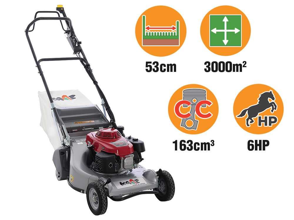 KAAZ LM 5360 HXAR PRO HS Benzin-Rasenmäher – 53 cm Schnittbreite – Heckantrieb – mit Fangkorb – Ansicht 5