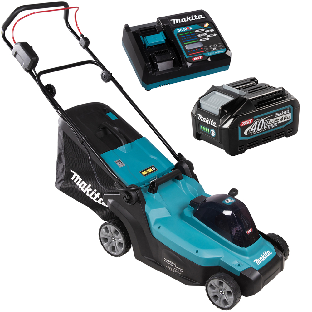 Makita LM004GM103 XGT Akku-Rasenmäher – 43 cm Schnittbreite – zum Schieben – mit Fangkorb – Ansicht 1