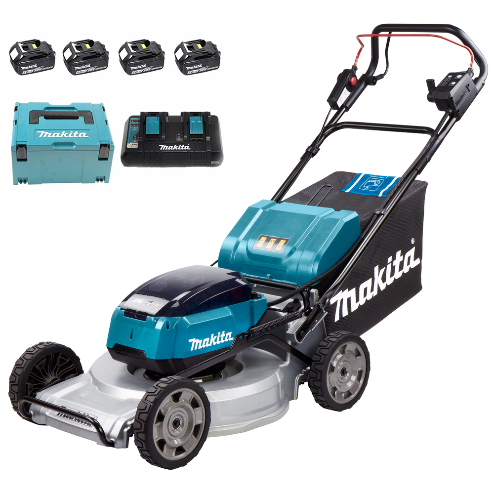 Makita DLM533 Akku-Rasenmäher – 53 cm Schnittbreite – mit Radantrieb – mit Fangkorb – Ansicht 1