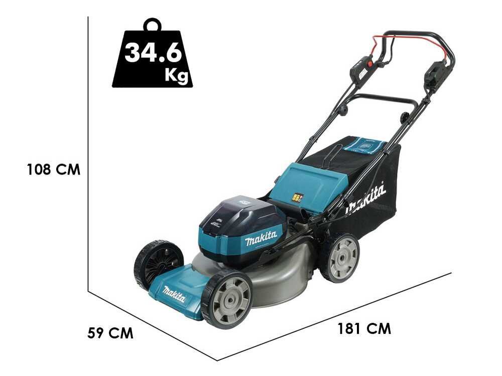 Makita LM004JB101 Akku-Rasenmäher – 53 cm Schnittbreite – mit Radantrieb – mit Fangkorb – Ansicht 2