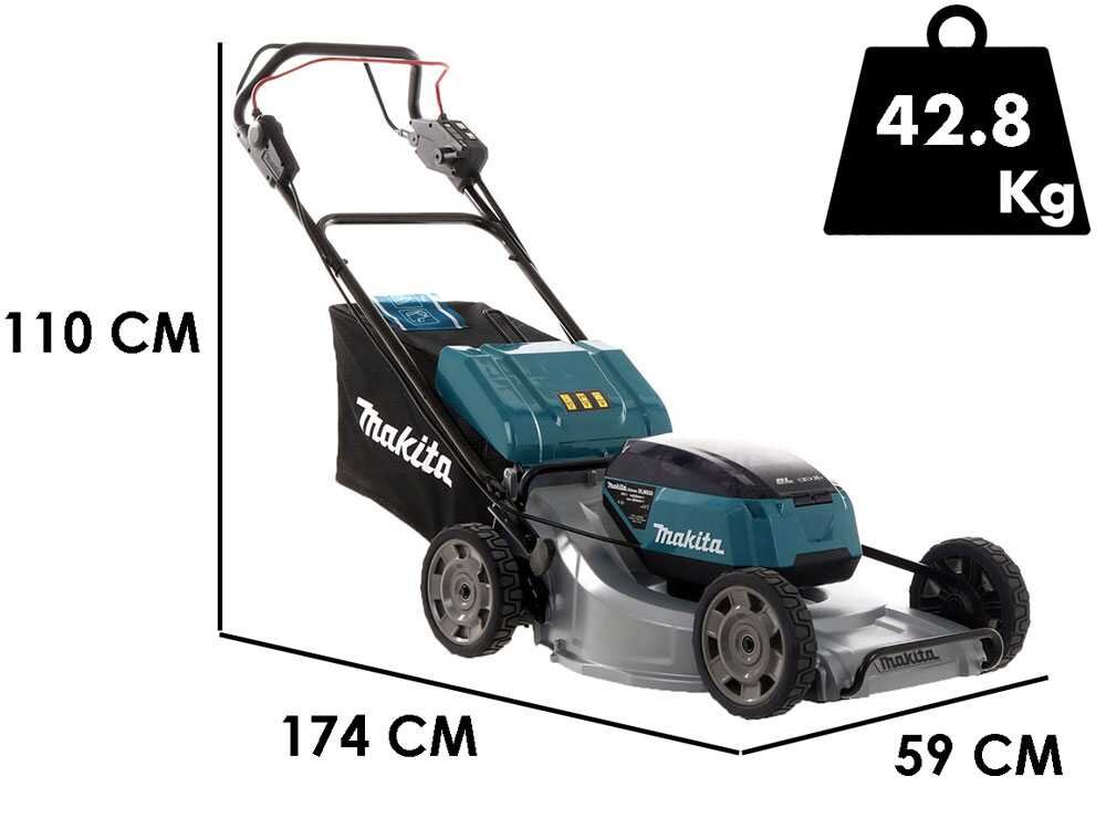 Makita DLM533 Akku-Rasenmäher – 53 cm Schnittbreite – mit Radantrieb – mit Fangkorb – Ansicht 2