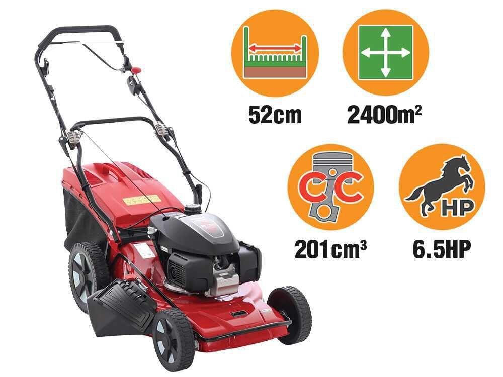 Marina Systems AGRI 55 SH 3V ZHW Benzin-Rasenmäher – 51 cm Schnittbreite – Heckantrieb – mit Fangkorb – Ansicht 4