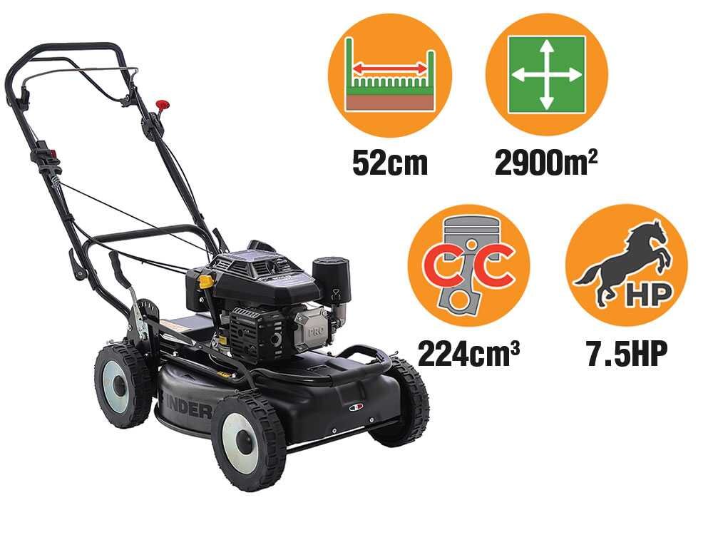 Marina Systems GRINDER Pro Max 4x4 52 Benzin-Rasenmäher – 52 cm Schnittbreite – mit Mulchfunktion – Ansicht 4
