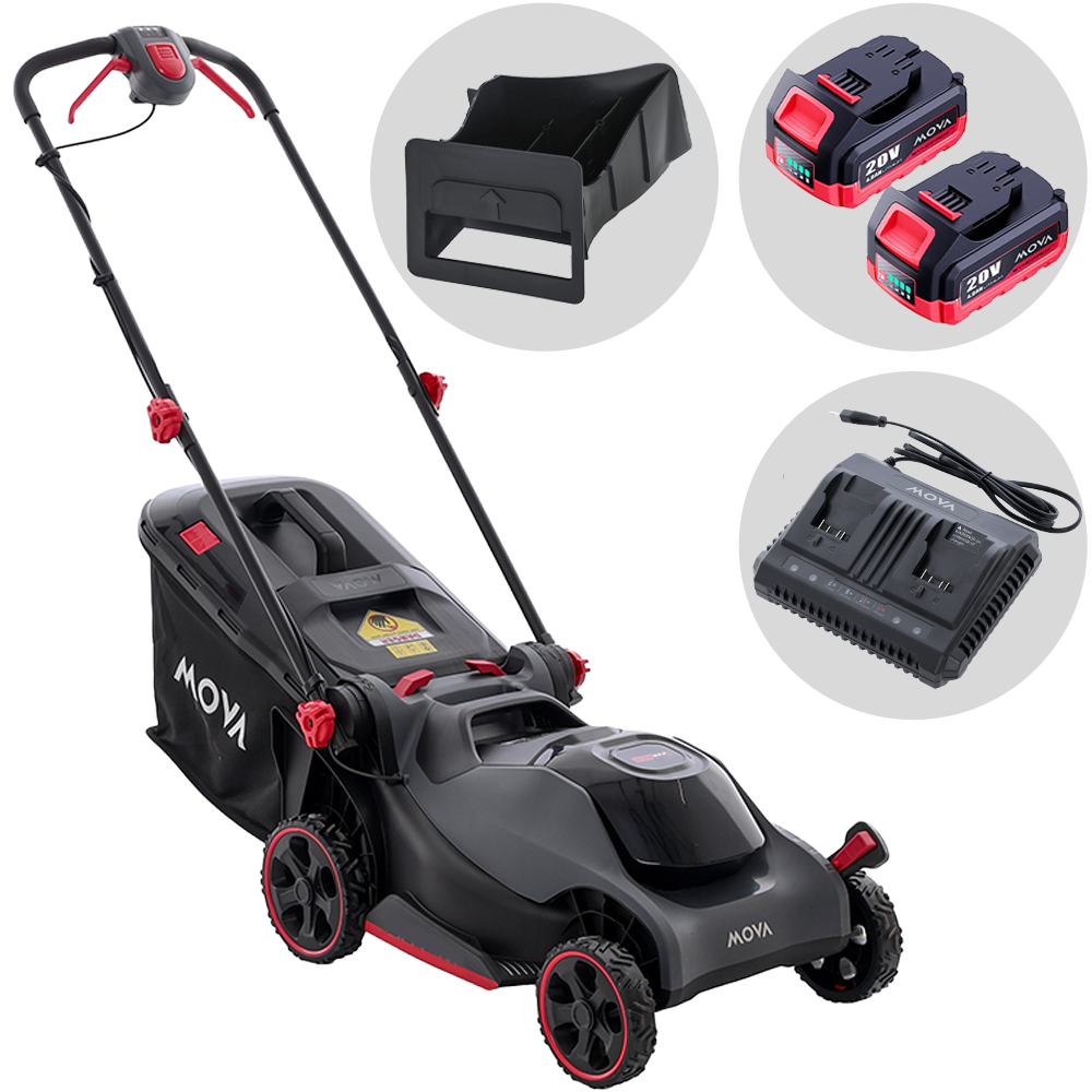 MOVA GL417 Akku-Rasenmäher – 43 cm Schnittbreite – zum Schieben – mit Fangkorb – Ansicht 1