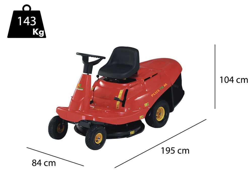 Premium Line Plus 76 M Aufsitzmäher – 76 cm Schnittbreite – Mechanisch – Fangkorb 150 l – Ansicht 2