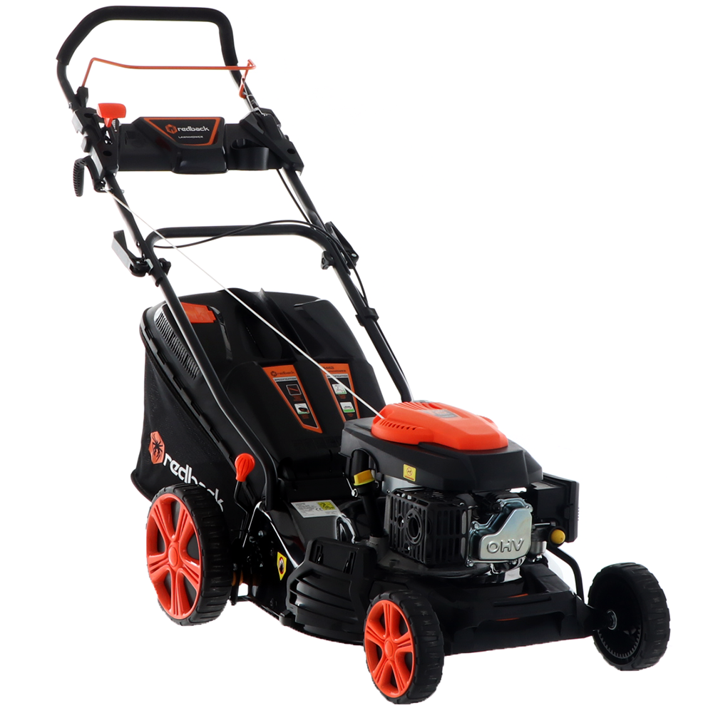 Redback S463HY-T6 Benzin-Rasenmäher – 46 cm Schnittbreite – zum Schieben – mit Fangkorb – Ansicht 1