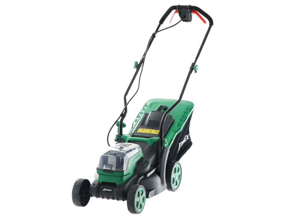 RIBIMEX PRBAT20-TON33 Akku-Rasenmäher – 34 cm Schnittbreite – zum Schieben – mit Fangkorb – Ansicht 5