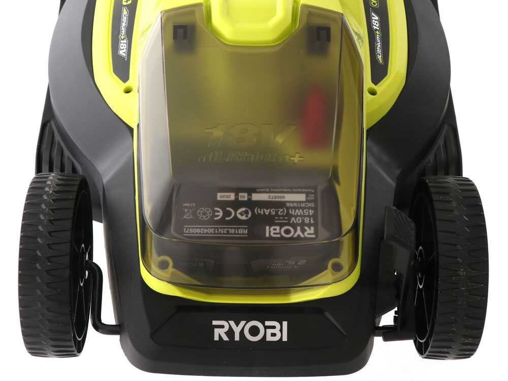 RYOBI RLM18X33B40 Akku-Rasenmäher – 33 cm Schnittbreite – zum Schieben – mit Fangkorb – Ansicht 5