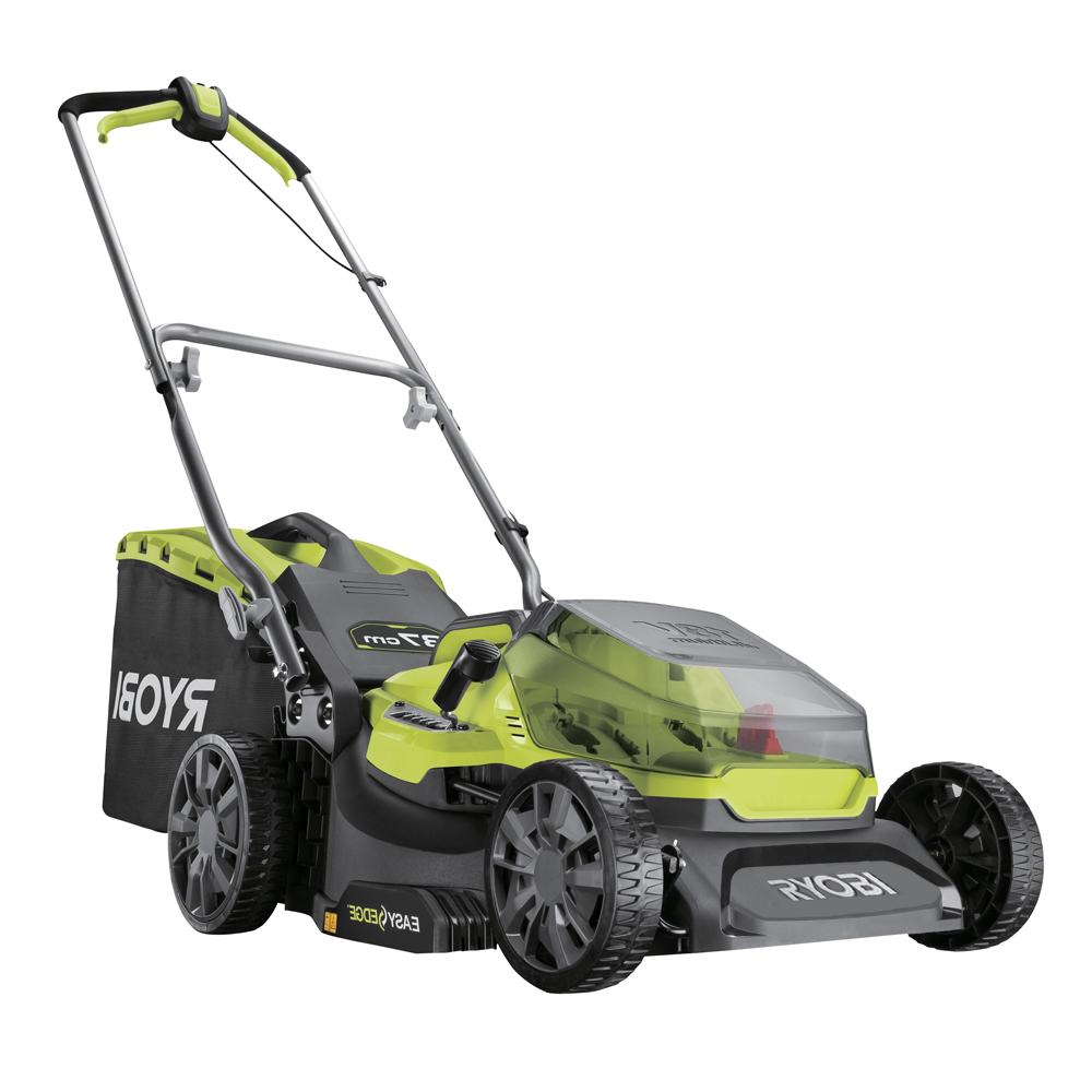 RYOBI RY18LM37A-140 Akku-Rasenmäher – 37 cm Schnittbreite – zum Schieben – mit Fangkorb – Ansicht 1