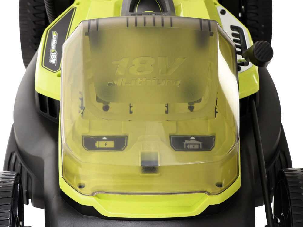 RYOBI RY18LM37A-140 Akku-Rasenmäher – 37 cm Schnittbreite – zum Schieben – mit Fangkorb – Ansicht 5