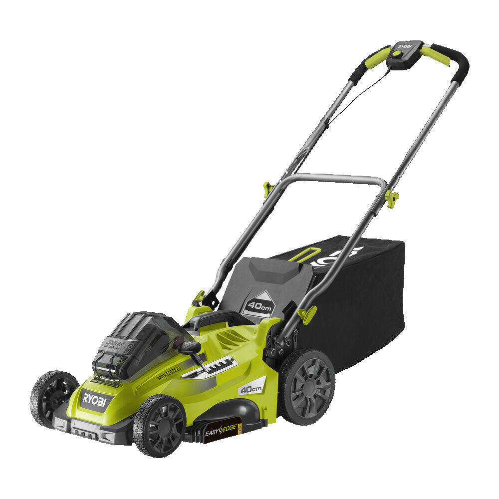 RYOBI RLM36X41H50G Akku-Rasenmäher – 40 cm Schnittbreite – zum Schieben – mit Fangkorb – Ansicht 1