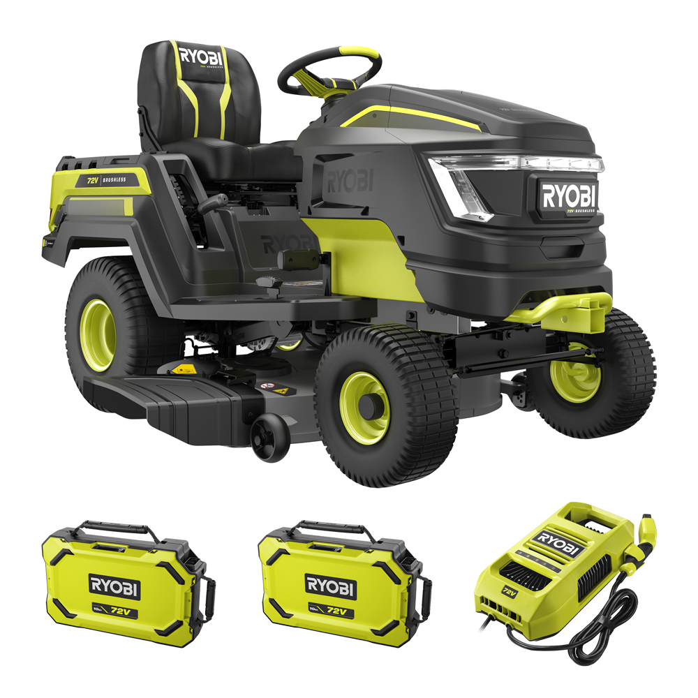 RYOBI RY72TMX107-210 Akku-Rasentraktor – 107 cm Schnittbreite – Automatisch – Ansicht 1