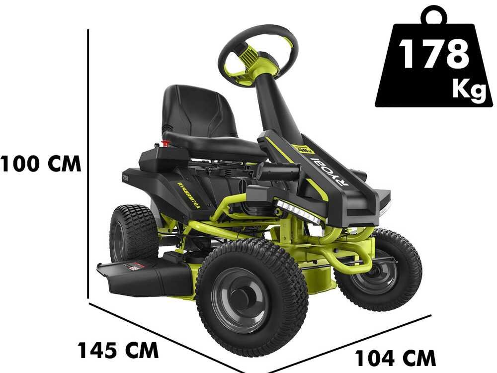Ryobi RY48RM76A Akku-Rasentraktor – 76 cm Schnittbreite – Automatisch – mit Mulchfunktion – Ansicht 4