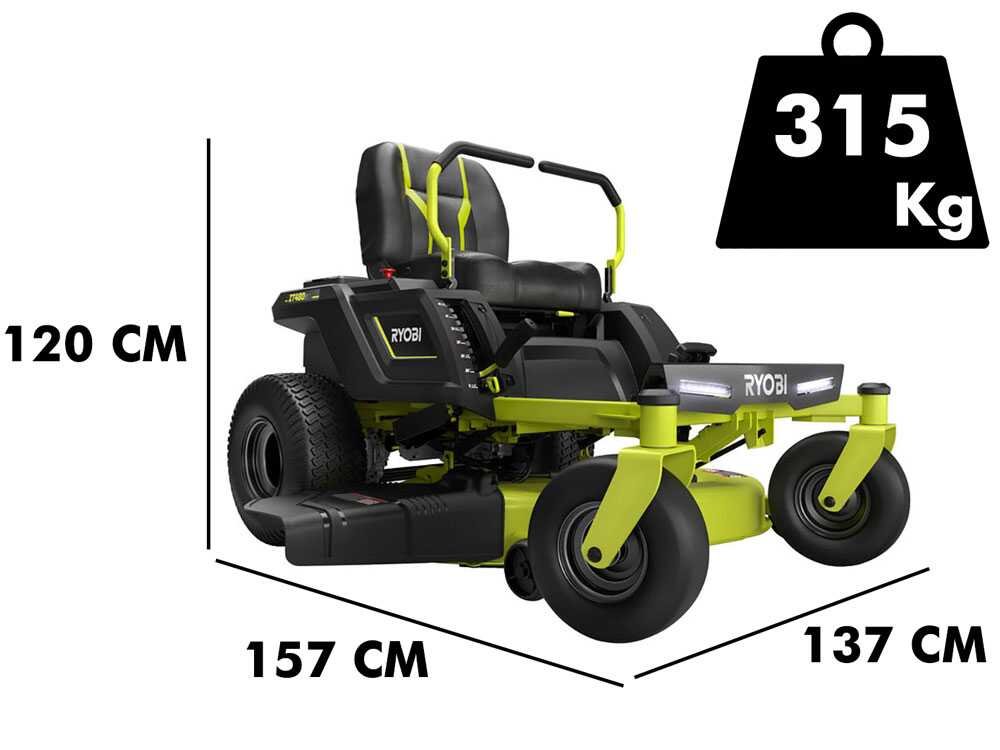Ryobi ZTR480ex Nullwendekreismäher – 107 cm Schnittbreite – Automatisch – mit Mulchfunktion – Ansicht 4