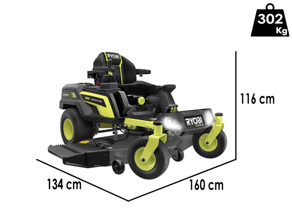 Ryobi ZTRX137 Nullwendekreismäher – 137 cm Schnittbreite – Automatisch – mit Mulchfunktion – Ansicht 2