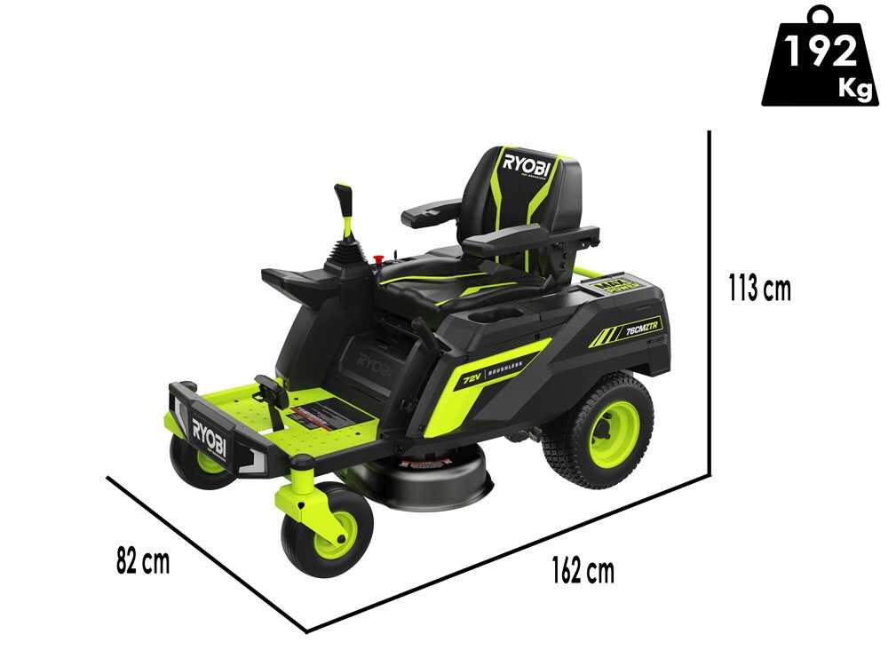 Ryobi ZTRX76 Nullwendekreismäher – 76 cm Schnittbreite – Automatisch – mit Mulchfunktion – Ansicht 2
