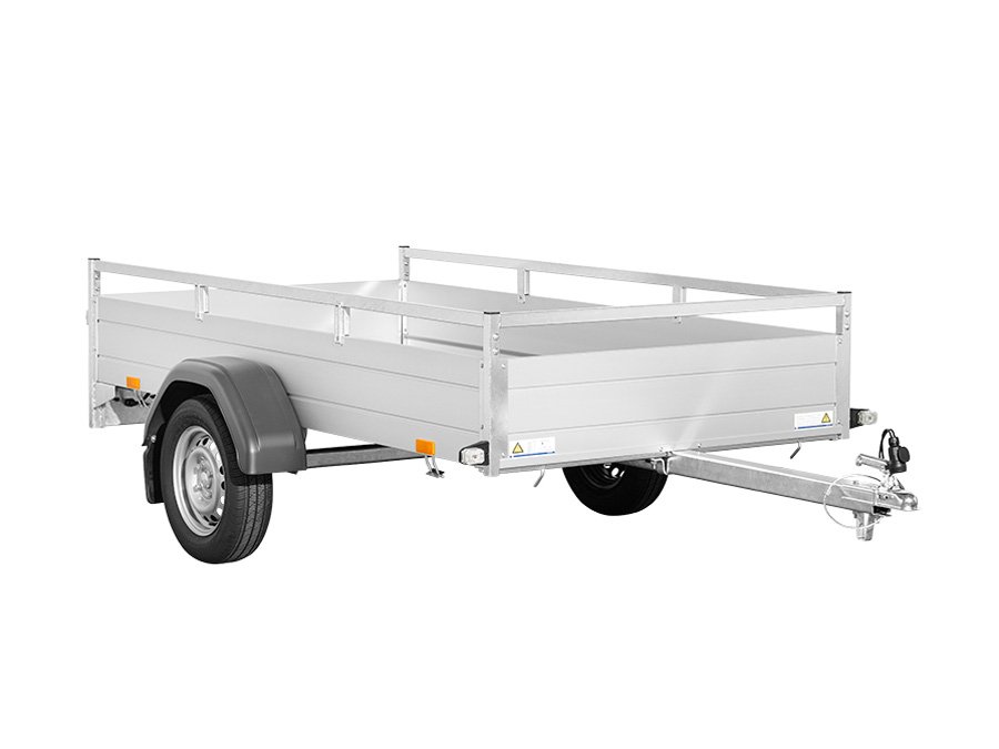 Saris Kastenanhänger MP 255 133 750 1 – feste Vorderwand mit Reling – Ladefläche 255 × 133 cm – 750 kg – Einachser – Ansicht 2