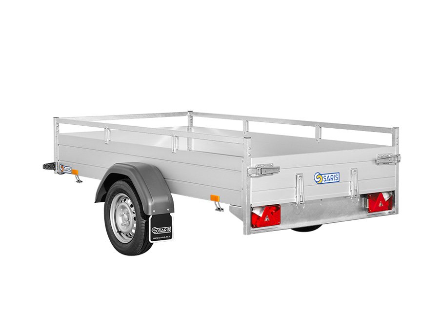 Saris Kastenanhänger MP 255 133 750 1 – feste Vorderwand mit Reling – Ladefläche 255 × 133 cm – 750 kg – Einachser – Ansicht 4