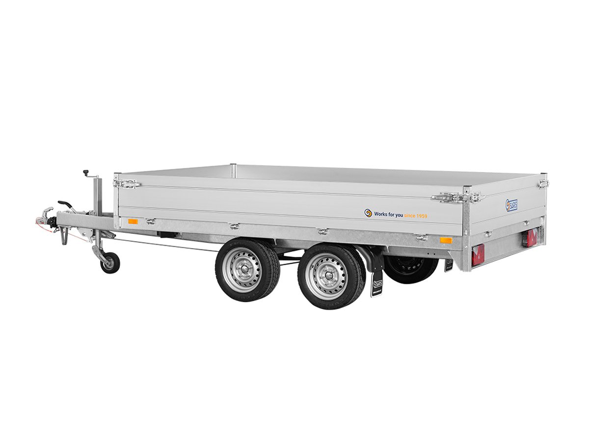 Saris Pritschenhochlader PL 306 184 2700 2 – 35cm Bordwände – Ladefläche 306 × 184 cm – 2700 kg – Tandemachser – Ansicht 3
