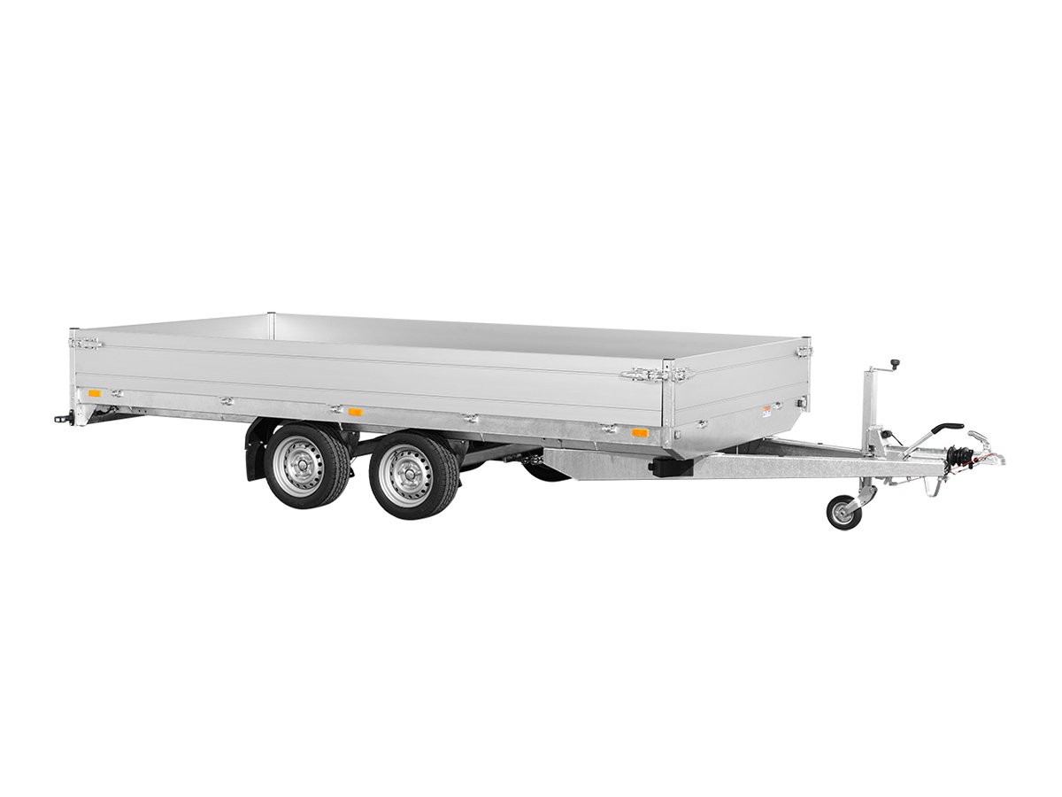 Saris Pritschenhochlader PL 406 204 2700 2 Multi – Rampen, Stützen – Ladefläche 406 × 204 cm – 2700 kg – Tandemachser – Ansicht 2
