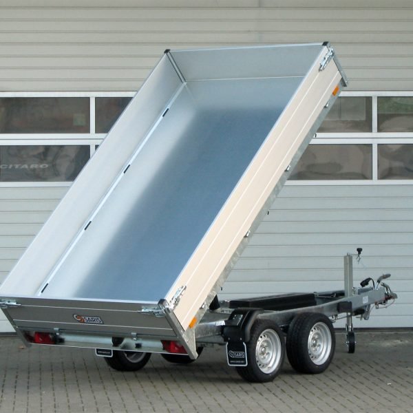 Saris Rückwärtskipper K1 306 170 2700 2 E 35 Profi – E-Pumpe, Nothandpumpe Rampen integr. – Ladefläche 306 × 170 cm – 2700 kg – Tandemachser – Ansicht 1