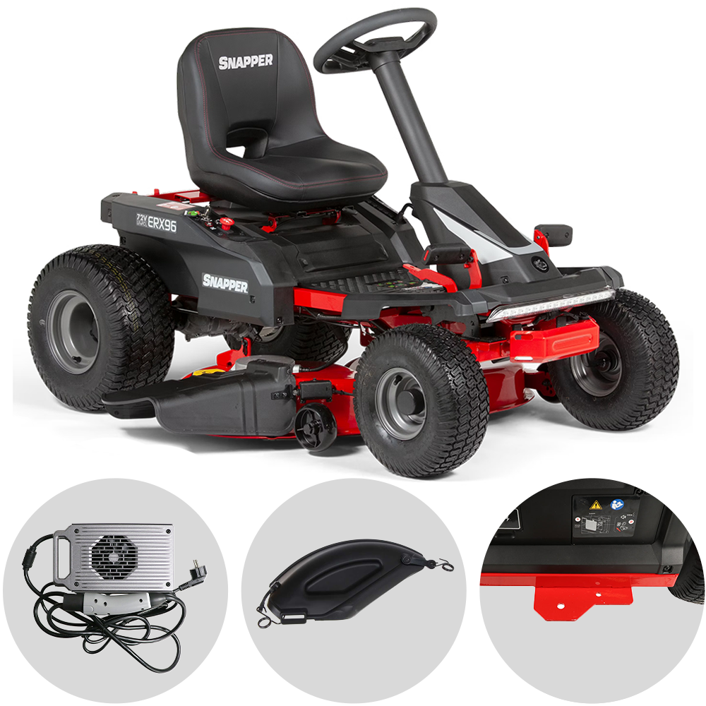 Snapper ERX96 Akku-Rasentraktor – 96 cm Schnittbreite – Automatisch – mit Fangkorb – Ansicht 1