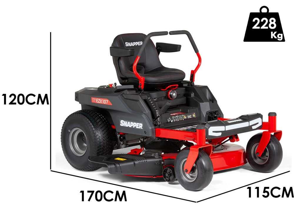 Snapper EZX107 Nullwendekreismäher – 107 cm Schnittbreite – Automatisch – mit Fangkorb – Ansicht 3