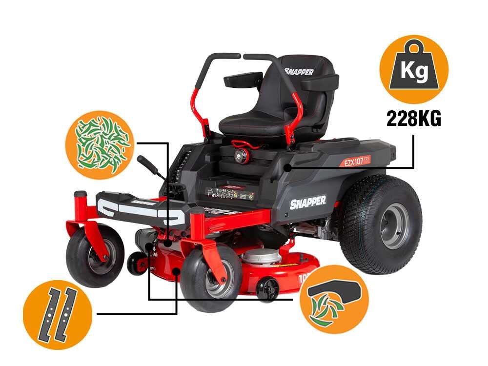 Snapper EZX107 Nullwendekreismäher – 107 cm Schnittbreite – Automatisch – mit Fangkorb – Ansicht 5