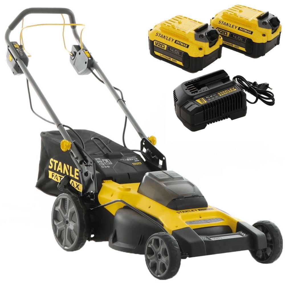 Stanley SFMCMWS251M-QW Akku-Rasenmäher – 49.5 cm Schnittbreite – zum Schieben – mit Fangkorb – Ansicht 1