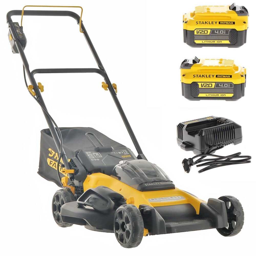 STANLEY FATMAX SFMCMW2651M Akku-Rasenmäher – 52 cm Schnittbreite – zum Schieben – mit Fangkorb – Ansicht 1