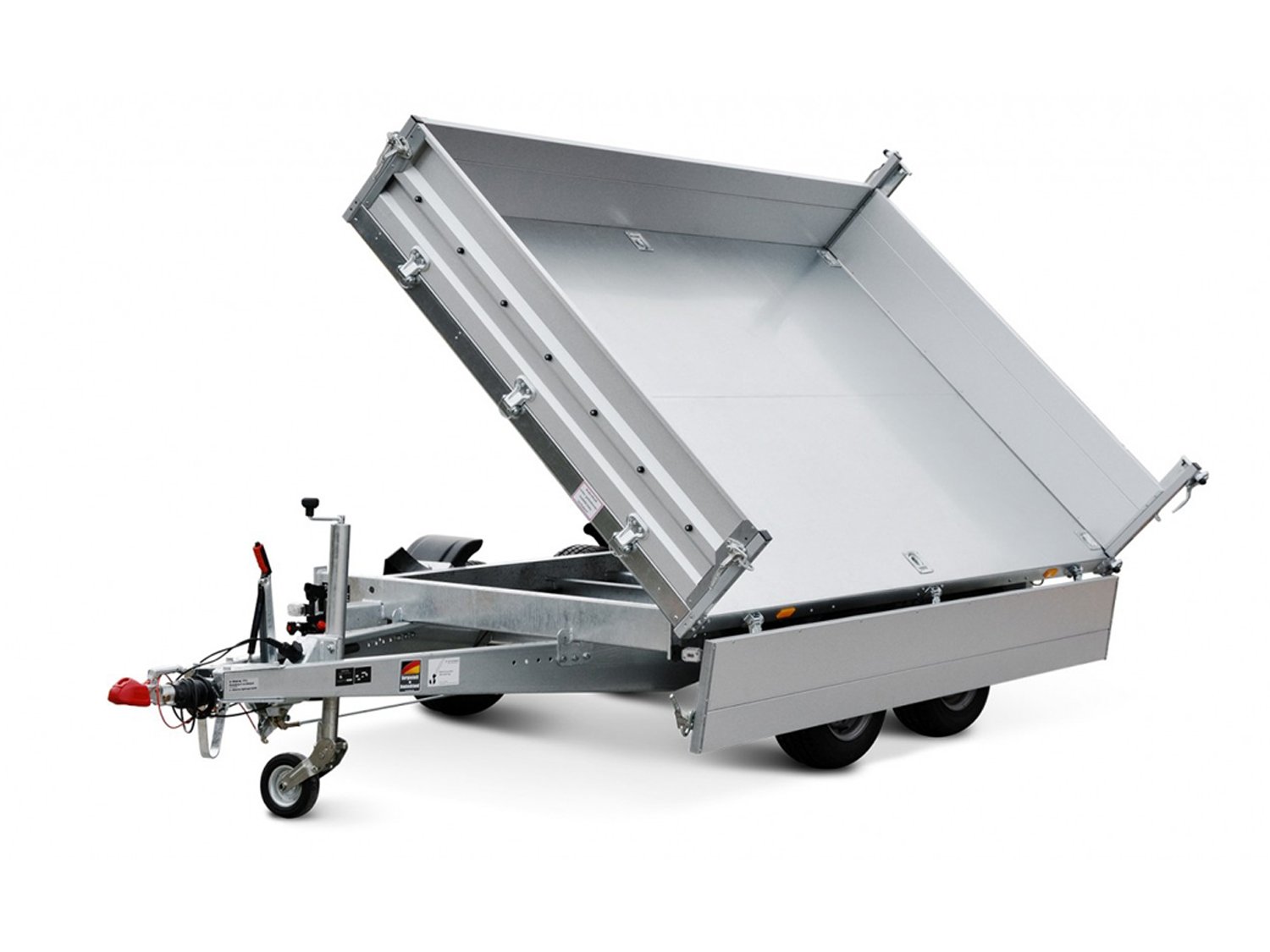 STEMA 3-Seiten-Kipper SHDK 27-36-20.2B TRIUS – V-Deichsel, Hand-Pumpe – Ladefläche 362 × 204 cm – 2700 kg – Tandemachser – Ansicht 1