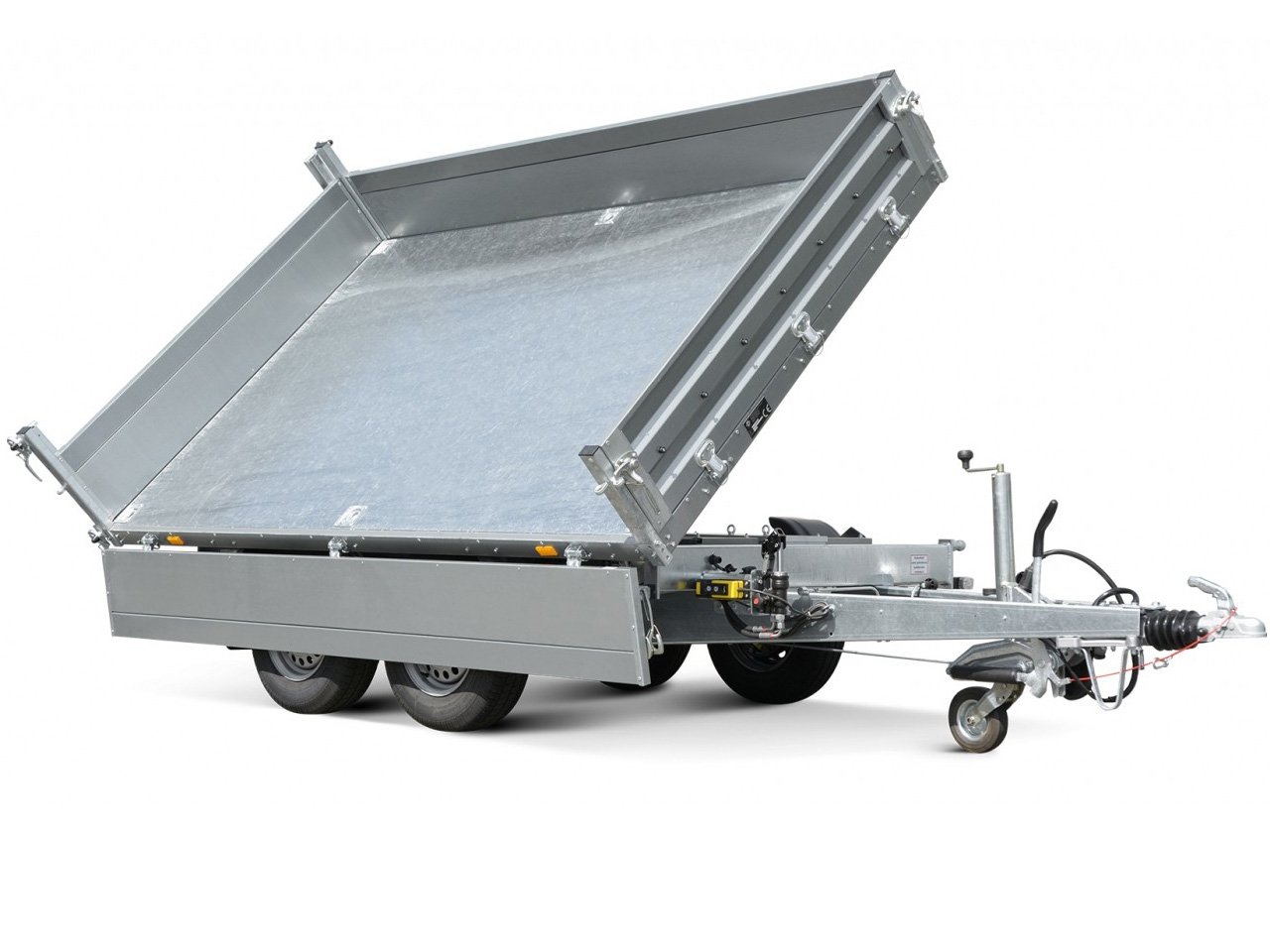 STEMA 3-Seiten-Kipper SHDK 35-30-18.2B TRIUS – E-Pumpe, V-Deichsel BW Stahlblech Zink – Ladefläche 301 × 183 cm – 3500 kg – Tandemachser – Ansicht 1