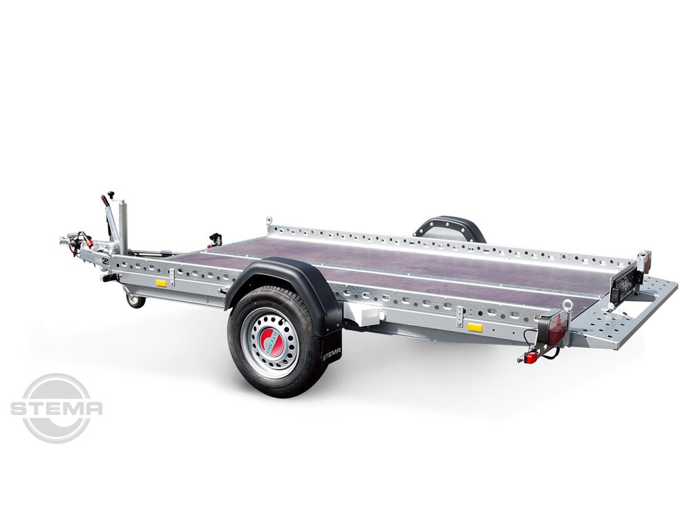 STEMA Absenkanhänger WOM 1300 STS O2 13-25-15.1 – Absenkanhänger – Ladefläche 251 × 153 cm – 1300 kg – Einachser – Ansicht 1