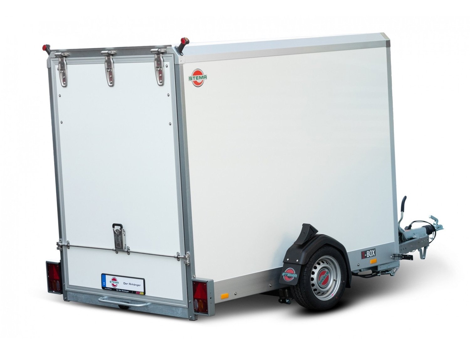 STEMA Absenkanhänger WOM 1300 STS O2 13-25-15.1 – Absenkkoffer – Ladefläche 251 × 153 cm – 1300 kg – Einachser – Ansicht 1