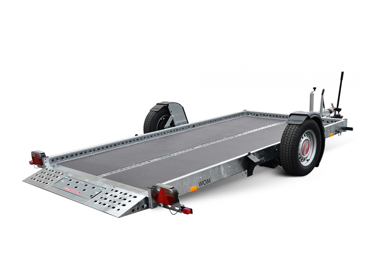 STEMA Absenkanhänger WOM 1500 STS O2 15-30-17.1 – Absenkanhänger, 2 Verzurrschienen – Ladefläche 301 × 169 cm – 1500 kg – Einachser – Ansicht 1