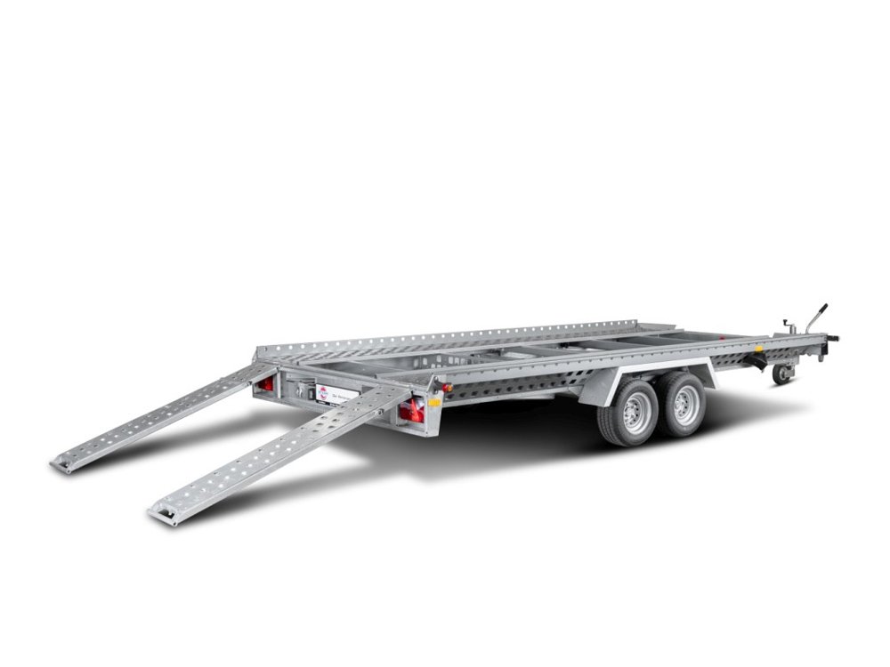 STEMA Autotransporter ATH 27-40-21.2 ATOUR 2 – kippbar kurze Rampen – Ladefläche 400 × 203 cm – 2700 kg – Tandemachser – Ansicht 1