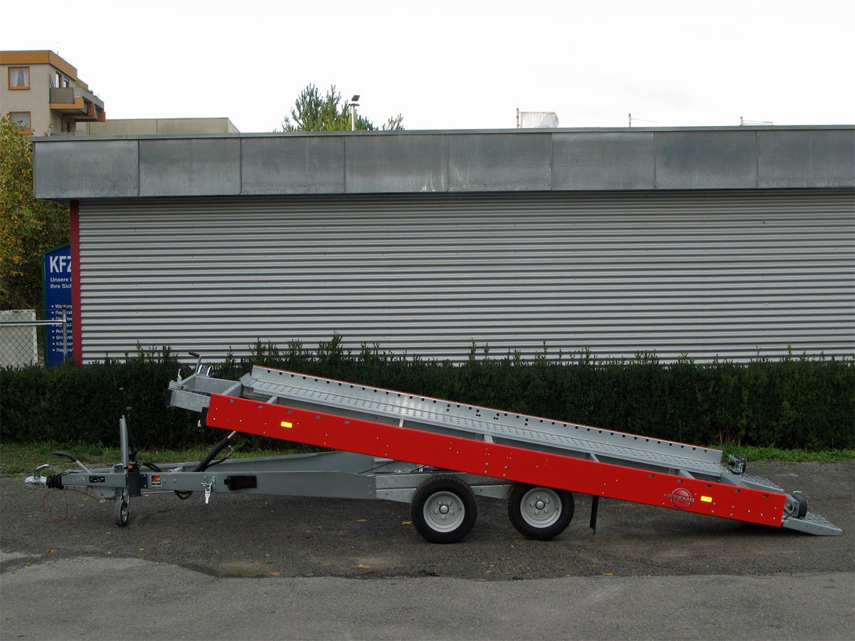 STEMA Autotransporter FHAK 25-40-21.2 – Ladefläche 400 × 201 cm – 2500 kg – Tandemachser – Ausführungsvariante 2 – Ansicht 1