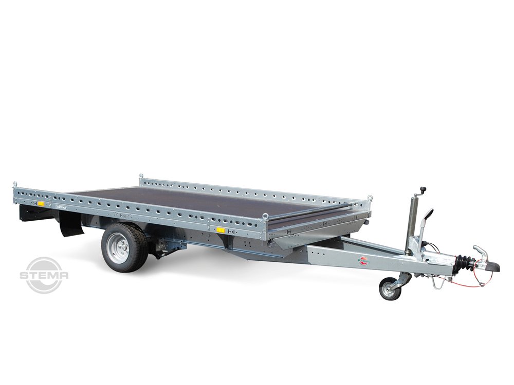 STEMA Autotransporter SHA O2 15-30-20.1 Carrier XL – Rampengröße: 290 x 26 - 100km/h – Ladefläche 301 × 203 cm – 1500 kg – Einachser – Ansicht 1