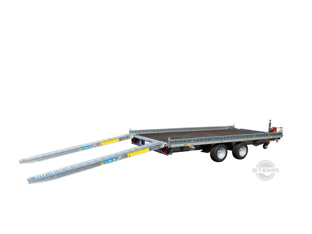 STEMA Autotransporter SHA O2 20-40-18.2 Carrier XL – Rampengröße: 250 x 26 - 100km/h – Ladefläche 401 × 183 cm – 2000 kg – Tandemachser – Ansicht 2